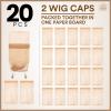 Teenitor HD Wig Cap, 20pcs Wig Cap Ultra Thin Wig Caps for Women, Wig Caps for Women HD Wig Caps, Wig Caps for Women Lace Front, Stocking Caps Wig Cap HD Caps for Wig Nude view 3