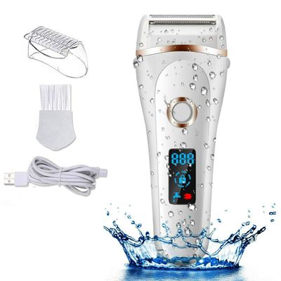 Electric Razor for Women, LED Display Bikini Trimmer Cordless Portable Shaver for Wet&Dry, Rechargeable Body Hair Removal Painless Shaver for Bikini Women Area, Nose, Armpit, Arm, Leg Hair Trimmer