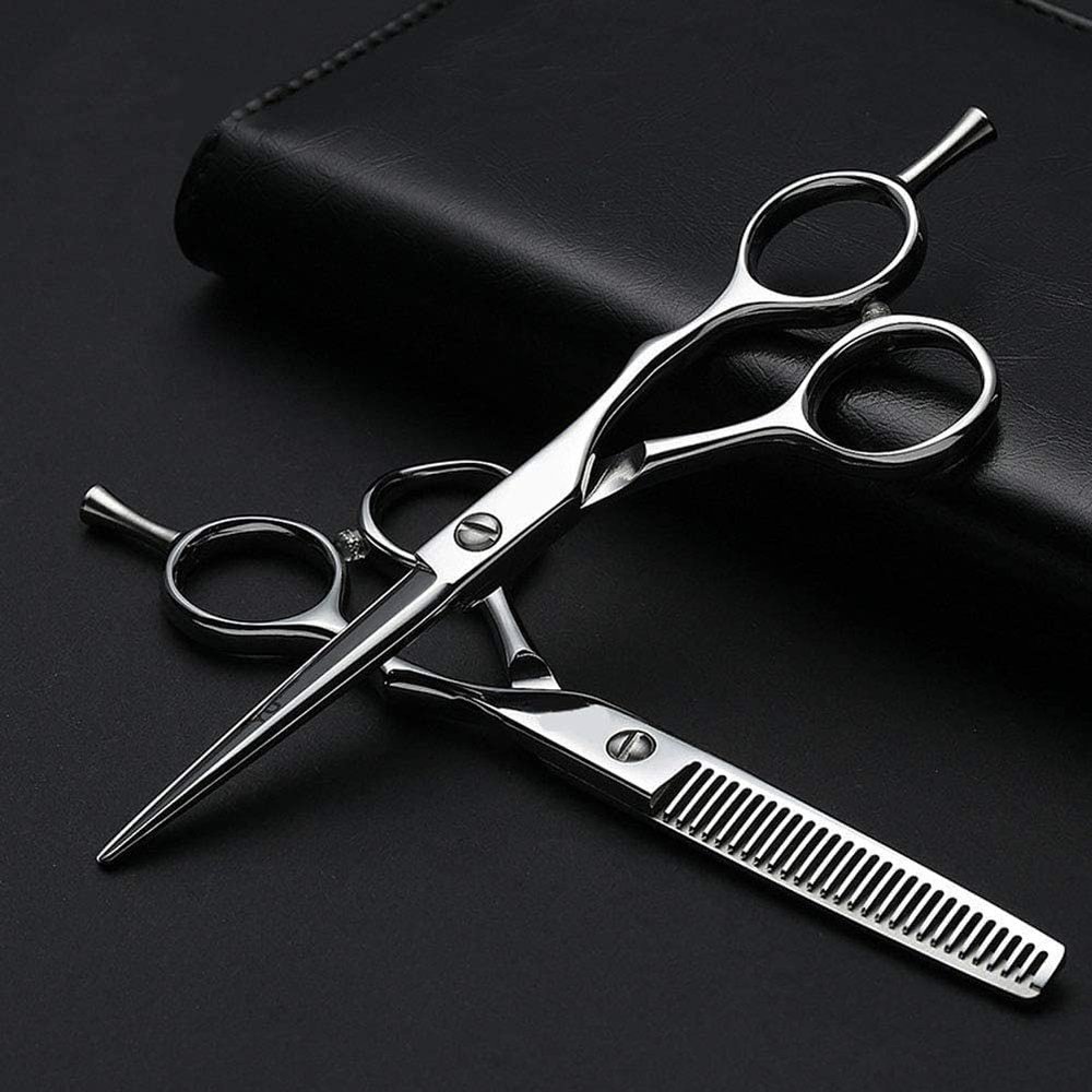 5.5 Inch Professional Hairdressing Scissors,Barber Cut and Thinning Scissors Set