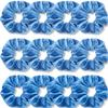 IVARYSS Azure Blue Scrunchies Bulk, Premium Velvet Soft Hair Scrunchy, Solid Colors Thick Elastic Bands, Hair Accessories for Women and Girls, 12 Pack view 1
