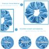 IVARYSS Azure Blue Scrunchies Bulk, Premium Velvet Soft Hair Scrunchy, Solid Colors Thick Elastic Bands, Hair Accessories for Women and Girls, 12 Pack view 2