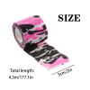 VideoPUP 24pcs Tattoo Grip Tape,Disposable Cohesive Tattoo Grip Cover Elastic Bandage Handle Grip Tube for Tattoo Machine Tattoo Grip Accessories,Pink Camouflage view 2
