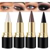 Kaely 4Pcs Black Brown Silver Gray Gel Eyeliner Pencil, Waterline Eyeliner for Older Women, Crayon Eye Liner Waterproof Smudge Proof, Smoky Eyeshadow Palette Halloween Makeup, lapiz de ojos view 1