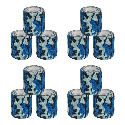 VideoPUP 12pcs Tattoo Grip Tape,Disposable Cohesive Tattoo Grip Cover Elastic Bandage Handle Grip Tube for Tattoo Machine Tattoo Grip Accessories,Marine Camouflage