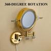 YSUEFIJO Wall Mounted Makeup Mirror, Vanity Mirror with Lights, Double Sided Magnification Cosmetic Mirror, Extension Foldable Arm, 360 Swivel, for Makeup Application, Tweezing view 3