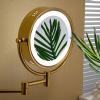 YSUEFIJO Wall Mounted Makeup Mirror, Vanity Mirror with Lights, Double Sided Magnification Cosmetic Mirror, Extension Foldable Arm, 360 Swivel, for Makeup Application, Tweezing view 4