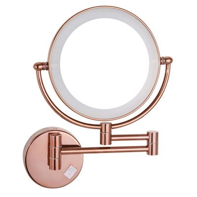 YSUEFIJO Lighted Makeup Mirror with Magnification, 10'' Two-Sided Swivel Extendable Bathroom Mirror, Portable High Definition Cosmetic Lighted Up Mirror, 360Rotation, Girl Women Gifts