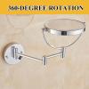 YSUEFIJO Lighted Makeup Mirror with Magnification, 10'' Two-Sided Swivel Extendable Bathroom Mirror, Portable High Definition Cosmetic Lighted Up Mirror, 360Rotation, Girl Women Gifts view 3