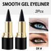 Kaely 2Pcs Gel Eyeliner Pencil, Natural Black Eyeliner Cream, Liquid Eye Liner Pencils for Older Women Waterproof, Smoky Eyeshadow Palette Goth Halloween Makeup Kit, delineador de ojos contra el agua view 2