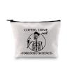 G2TUP Forensic Scientist Gift Coffee Crime And Forensic Science Makeup Bag Forensic Science Investigator Cosmetic Bag Criminologist Gift Travel Bag (And Forensic Science White Bag) view 1