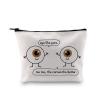 G2TUP Eye Doctor Gift Eye Like Puns Makeup Bag Optometrist Ophthalmologist Cosmetic Bag Optician Gift Optometry Zipper Travel Bag (Eye Like Puns White Bag) view 1