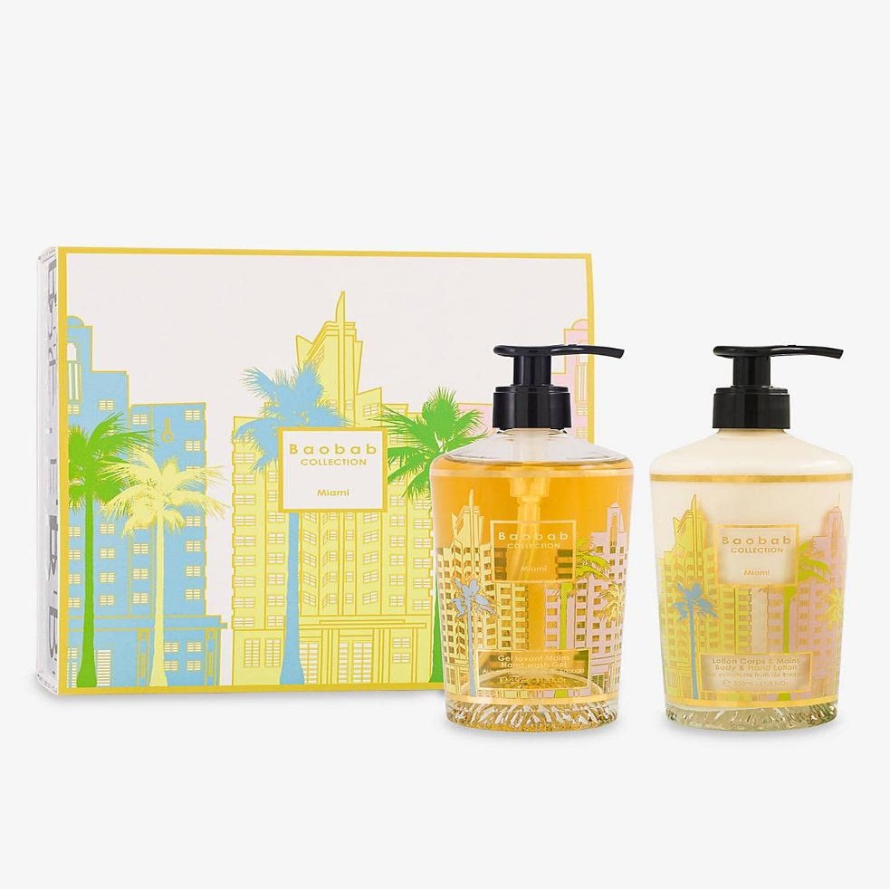 BAOBAB COLLECTION Miami hand lotion and hand cleansing gel giftbox