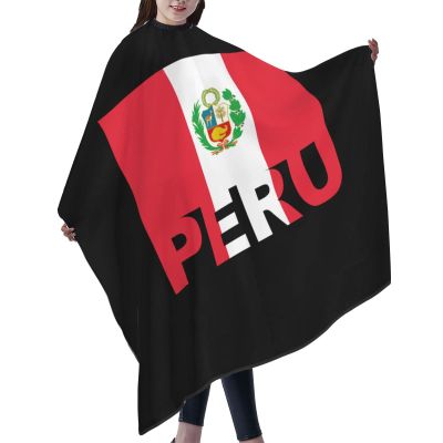 Peru Flag Barber Cape Professional Waterproof Hairdresser Cape Cover Anti-Static Haircut Cape Shampoo-Proof Barber Salon Hair Apron 55''X66''