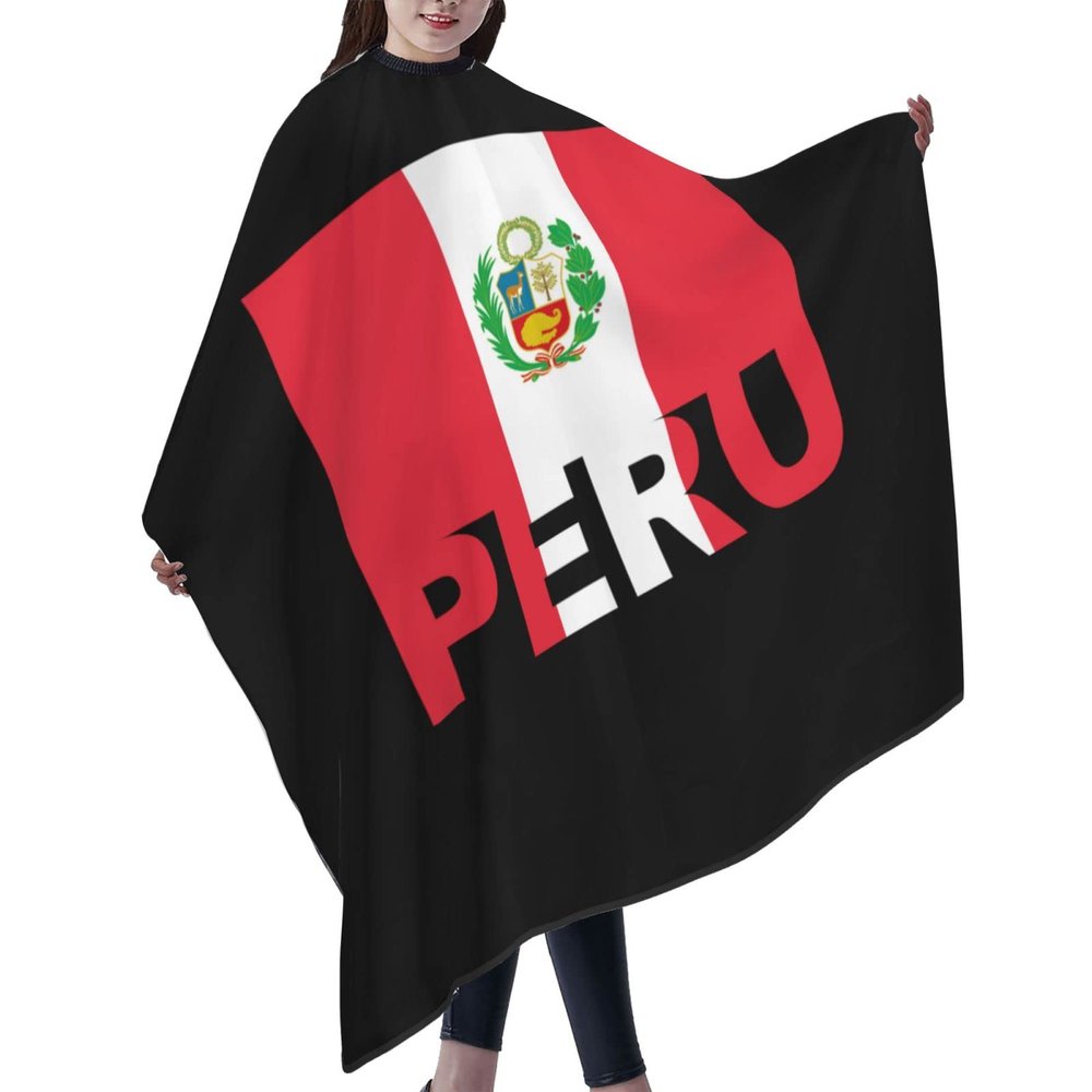 Peru Flag Barber Cape Professional Waterproof Hairdresser Cape Cover Anti-Static Haircut Cape Shampoo-Proof Barber Salon Hair Apron 55''X66''