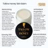 Tallow Honey Moisturizer | Only 2 Ingredients: 100% Grass-Fed Tallow + Raw Wild Honey | Handmade in USA | Unscented Face & Body Balm  2 oz view 3