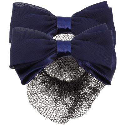 Beaupretty 2pcs Bowknot Hair Bun Cover Net Elegant Hair Accessories for Nurses and Professional Women