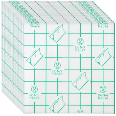 FOMIYES 200pcs Disposable Makeup Mixing Stickers Self-adhesive Cosmetic Palette for Foundation Lipstick Convenient Hand Application for Makeup Blending