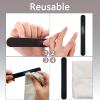 24 Pack Professional Emery Boards - 100/180 Grit Nail File Pack for Acrylic and Natural Nails, Black view 4