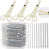 Lyuxzad Ear Nose Piercing Needles and Piercing Clamps Kit 75Pcs 50Pcs Mix Piercing Needles 12G 14G 16G 18G 20G Hollow Needles and 25Pcs Round Slotted Piercing Forceps for Ear Nose Belly Piercing Kit view 1