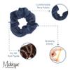 Set of 2 Terry Hair Scrunchies - Navy view 4