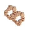 Set of 2 Terry Hair Scrunchies - Tan view 1