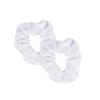 Set of 2 Terry Hair Scrunchies - White view 1