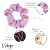 Set of 2 Terry Hair Scrunchies -Lavender view 4