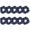 Set of 10 Terry Hair Scrunchies - Navy view 1