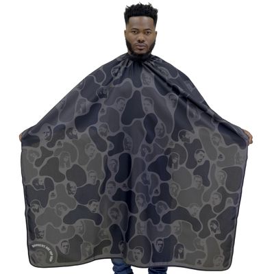 Barber Cape King Midas Large Size Hair Cutting Cape Water Proof Hair Proof Hip Hop Barber Cape (Black)