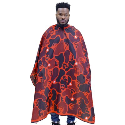 Barber Cape King Midas Large Size Hair Cutting Cape With Snap Closure Water Proof Hair Proof (Red)