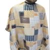 Barber Cape For Men Large Hair Cutting Cape Bandana Barber Cape Hair Proof Water Proof Adjustable Snap Neck Closure Fits Everyone (Tan) view 2