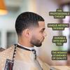 Barber Cape For Men Large Hair Cutting Cape Bandana Barber Cape Hair Proof Water Proof Adjustable Snap Neck Closure Fits Everyone (Tan) view 4