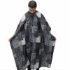 Barber Cape For Men Large Hair Cutting Cape Bandana Barber Cape Hair And Water Proof Adjustable Elastic Neck Closure (Black) view 1