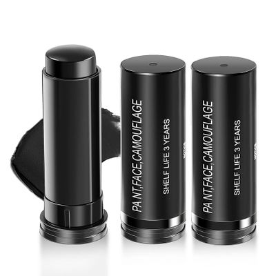 AWCCXMYM 3Pcs Eye Black Baseball Stick Eyeblack Softball Stick Football Face Paint Sporting Body Paint Kit For Athletes Costume Accessories Halloween Makeup Cosplay Parties Accessories
