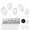 Adora Couture Semi Cured Gel Nail Strips with 20 Pieces - UV Gel Stickers, Manicure Kit, Easy Application Wraps Includes Prep Pads, Nail File, Wooden Stick - UV Light Required (Magnetic Clear) view 1