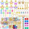 NAISKA 140Pcs Gold Butterfly Hair Jewelry - Colorful Loc Beads Dreadlocks Accessories for Women Braids Hair Charms Ring Cuffs Decoration view 1