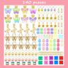 NAISKA 140Pcs Gold Butterfly Hair Jewelry - Colorful Loc Beads Dreadlocks Accessories for Women Braids Hair Charms Ring Cuffs Decoration view 3