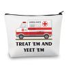 BDPWSS ER Nurse Makeup Bag Emergency Room Gift ICU Nurse Gift Emergency Nurse Gift Treat 'Em and Yeet 'Em Nurse Zipper Pouch (Street Or Yeet) view 1