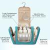 BAGSMART Large Travel Toiletry Bag for Women, Hanging Toiletry Bag with Hook, Travel Cosmetic Makeup Bag Travel Organizer for Accessories, Shampoo, Full Sized Container, Toiletries,Blue-Large view 2