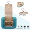 BAGSMART Large Travel Toiletry Bag for Women, Hanging Toiletry Bag with Hook, Travel Cosmetic Makeup Bag Travel Organizer for Accessories, Shampoo, Full Sized Container, Toiletries,Blue-Large view 3