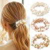 Unicra Pearl Hair Ties Beaded Hair Scrunchies Ponytail Holder Hair Accessories for Women Pack of 3 view 1