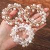Unicra Pearl Hair Ties Beaded Hair Scrunchies Ponytail Holder Hair Accessories for Women Pack of 3 view 2