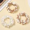 Unicra Pearl Hair Ties Beaded Hair Scrunchies Ponytail Holder Hair Accessories for Women Pack of 3 view 4