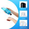 Nuenen 24 Pieces Plastic Empty Bottles Clear Squeeze Travel Containers with Black Disc Cap Refillable Shampoo Travel Bottles for Toiletries Lotion Container for Body Soap Cream(16 oz) view 2