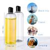 Nuenen 24 Pieces Plastic Empty Bottles Clear Squeeze Travel Containers with Black Disc Cap Refillable Shampoo Travel Bottles for Toiletries Lotion Container for Body Soap Cream(16 oz) view 3