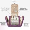BAGSMART Large Travel Toiletry Bag for Women, Hanging Toiletry Bag with Hook, Travel Cosmetic Makeup Bag Travel Organizer for Accessories, Shampoo, Full Sized Container, Toiletries,Purple-Large view 2