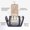BAGSMART Atlas Travel Toiletry Bag for Women, Hanging Toiletry Bag with Hook, Travel Cosmetic Makeup Bag Travel Organizer for Accessories, Shampoo, Full Sized Container, Toiletries,Navy-Medium view 2