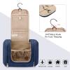 BAGSMART Atlas Travel Toiletry Bag for Women, Hanging Toiletry Bag with Hook, Travel Cosmetic Makeup Bag Travel Organizer for Accessories, Shampoo, Full Sized Container, Toiletries,Navy-Medium view 3