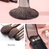 Travel Makeup Brushes Set w/Pouch, Portable 5PCS Professional Mini Cosmetic Brushes Kit for Powder Blush Concealers Contouring Highlighting view 3