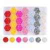 24 Gird Jelly AB Crystals Resin Nail Beauty DIY Jewelry Accessories Rainbow AB Resin Flatback Rhinestones Kit, Jelly Rhinestones Mixed Color Round Shape for Nail Crafts Tumbler (B-4mm) view 2